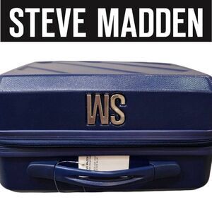Steve Madden Maiven Collection Hard Side Travel Beauty Case- Estate Blue